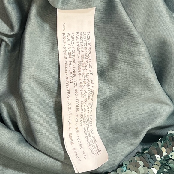 Zara Shimmering Green Sequin Mini Dress - Picture 13 of 15